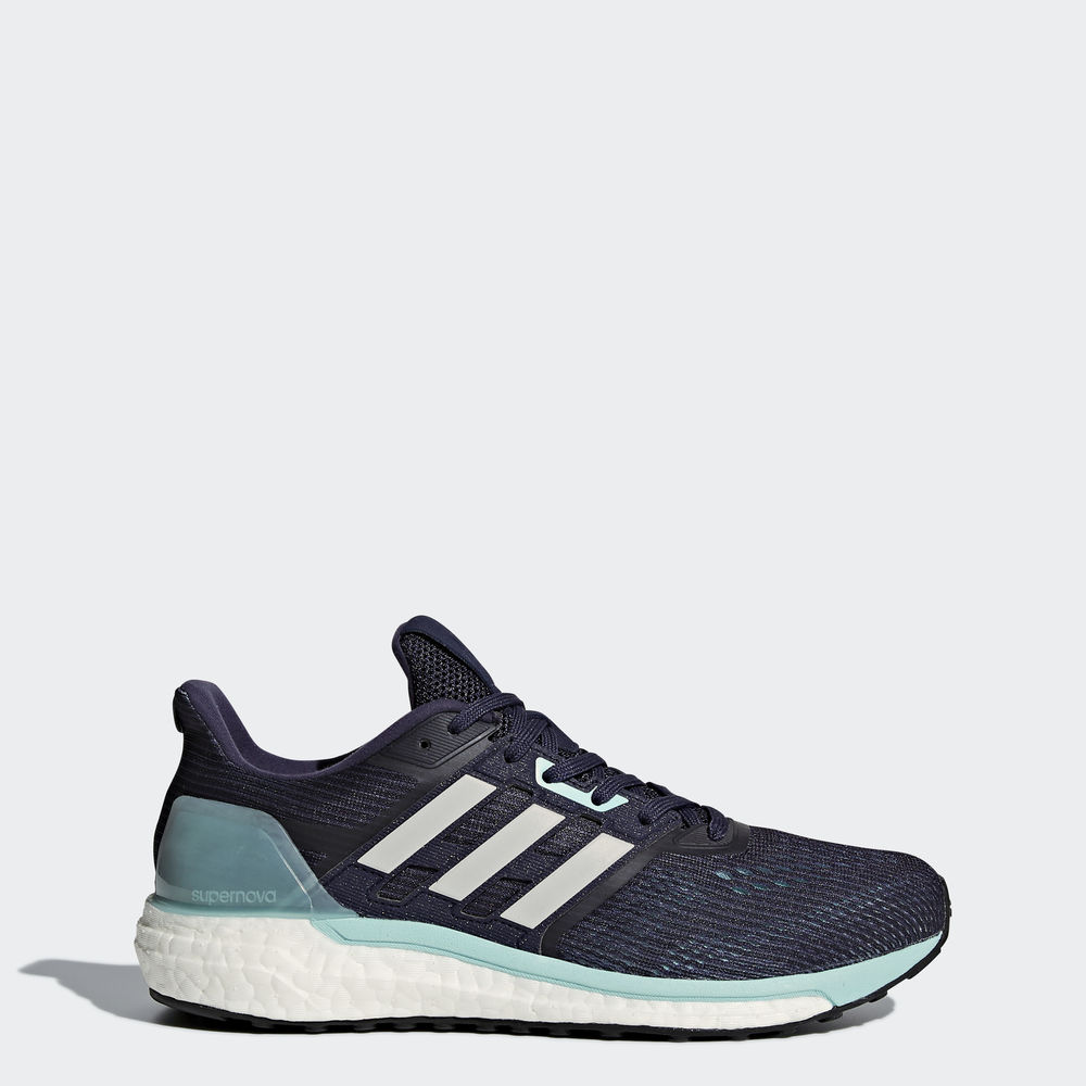 Adidas Supernova - παπουτσια για τρεξιμο γυναικεια - Ασπρα/Ανοιχτο Τυρκουάζ,Μέγεθος: EU 36 – 54 2/3